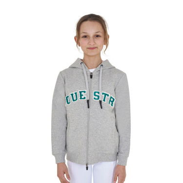Sweat à capuche Equestro zippé pour enfant avec inscription effet éponge Sweat à capuche Equestro zippé pour enfant avec inscription effet éponge