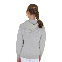 Sweat à capuche Equestro zippé pour enfant avec inscription effet éponge