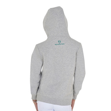 Sweat à capuche Equestro zippé pour enfant avec inscription effet éponge Sweat à capuche Equestro zippé pour enfant avec inscription effet éponge