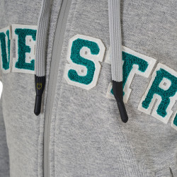 Sweat à capuche Equestro zippé pour enfant avec inscription effet éponge