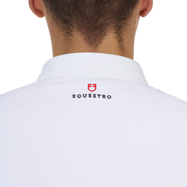 Polo de concours homme Equestro Ridertechnology manches longues à boutons Polo de concours homme Equestro Ridertechnology manches longues à boutons
