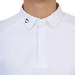 Polo de concours homme Equestro Ridertechnology manches longues à boutons