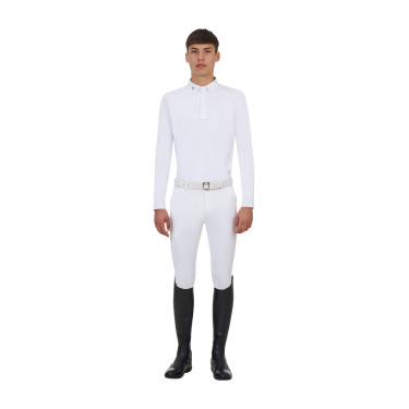 Polo de concours homme Equestro Ridertechnology manches longues à boutons Polo de concours homme Equestro Ridertechnology manches longues à boutons