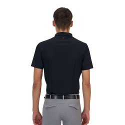 Polo d’entraînement homme Equestro Ridertechnology manches courtes avec zip