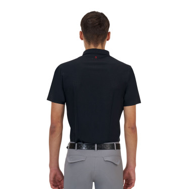 Polo d’entraînement homme Equestro Ridertechnology manches courtes avec zip
