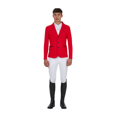 Wedstrijdjas heren Equestro Ridertechnology getapete naden