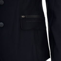 Veste de concours homme Equestro Ridertechnology coutures thermocollées Noir