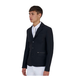 Veste de concours homme Equestro Ridertechnology coutures thermocollées Noir