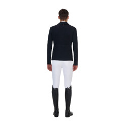 Veste de concours homme Equestro Ridertechnology coutures thermocollées Noir