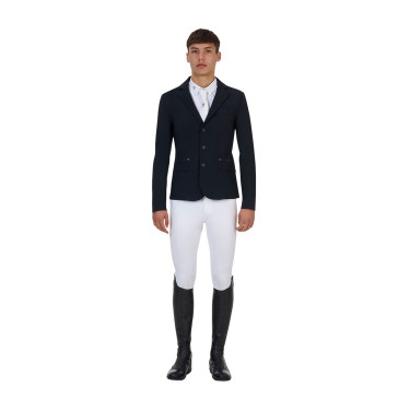 Veste de concours homme Equestro Ridertechnology coutures thermocollées Noir