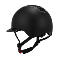Casque à paillettes Equestro à large visière homologation EN 1384-2023