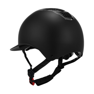 Casque à paillettes Equestro à large visière homologation EN 1384-2023