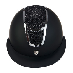 Casque à paillettes Equestro à large visière homologation EN 1384-2023