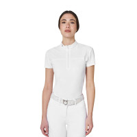 Polo de concours femme Equestro Ridertechnology en tissu perforé