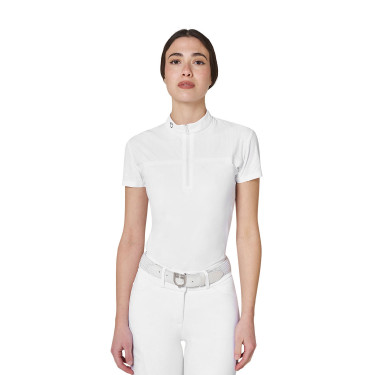 Polo de concours femme Equestro Ridertechnology en tissu perforé Polo de concours femme Equestro Ridertechnology en tissu perforé