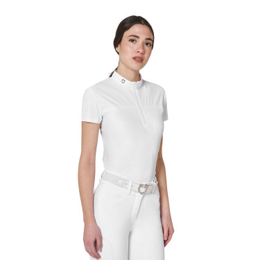 Polo de concours femme Equestro Ridertechnology en tissu perforé Polo de concours femme Equestro Ridertechnology en tissu perforé
