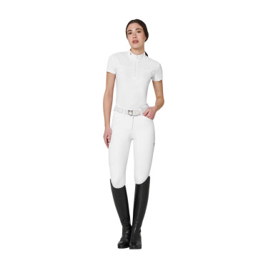 Polo de concours femme Equestro Ridertechnology en tissu perforé Polo de concours femme Equestro Ridertechnology en tissu perforé