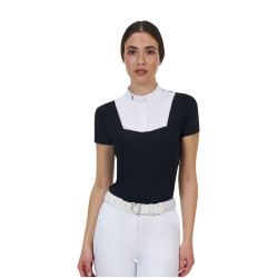 Polo de concours femme Equestro Ridertechnology manches courtes Polo de concours femme Equestro Ridertechnology manches courtes