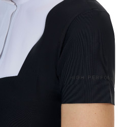 Polo de concours femme Equestro Ridertechnology manches courtes Polo de concours femme Equestro Ridertechnology manches courtes