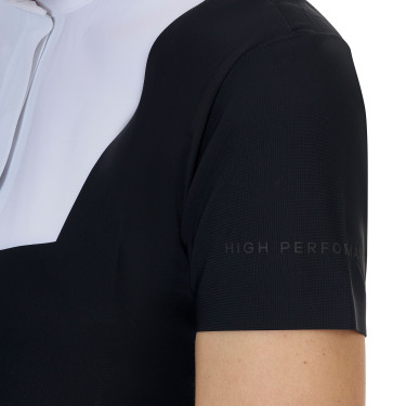 Polo de concours femme Equestro Ridertechnology manches courtes Polo de concours femme Equestro Ridertechnology manches courtes