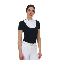 Polo de concours femme Equestro Ridertechnology manches courtes Polo de concours femme Equestro Ridertechnology manches courtes