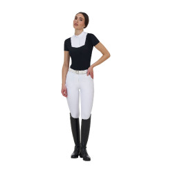 Polo de concours femme Equestro Ridertechnology manches courtes Polo de concours femme Equestro Ridertechnology manches courtes