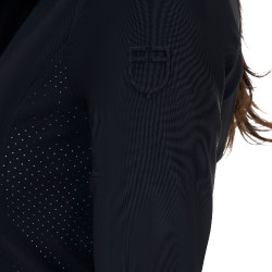 Veste de concours femme Equestro Ridertechnology coutures thermosoudées Noir
