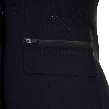Veste de concours femme Equestro Ridertechnology coutures thermosoudées Noir