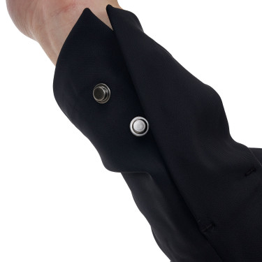 Veste de concours femme Equestro Ridertechnology coutures thermosoudées Noir