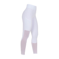 Legging Equestro femme full grip avec inserts perforés Blanc Legging Equestro femme full grip avec inserts perforés Blanc