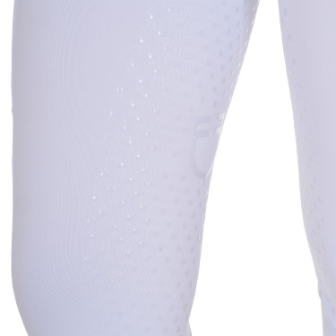 Legging Equestro femme full grip avec inserts perforés Blanc Legging Equestro femme full grip avec inserts perforés Blanc