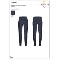 Dames full grip rijleggings met geperforeerde inzetstukken Marineblazer Marineblauw