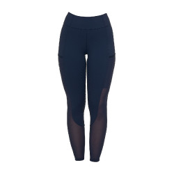Legging Equestro femme full grip avec inserts perforés Marine blazer Bleu marine