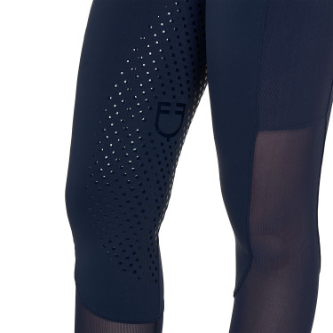 Dames full grip rijleggings met geperforeerde inzetstukken Marineblazer Marineblauw