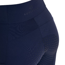 Legging Equestro femme full grip avec inserts perforés Marine blazer Bleu marine