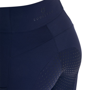 Legging Equestro femme full grip avec inserts perforés Marine blazer Bleu marine