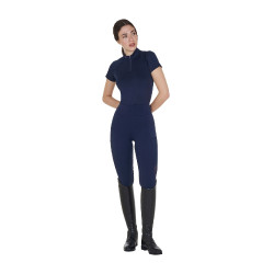 Legging Equestro femme full grip avec inserts perforés Marine blazer Bleu marine