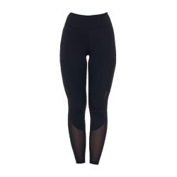 Legging Equestro femme full grip avec inserts perforés Noir Legging Equestro femme full grip avec inserts perforés Noir