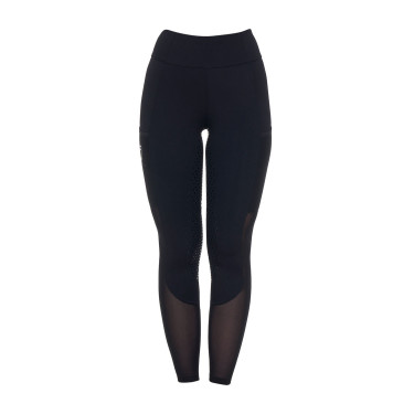 Legging Equestro femme full grip avec inserts perforés Noir Legging Equestro femme full grip avec inserts perforés Noir