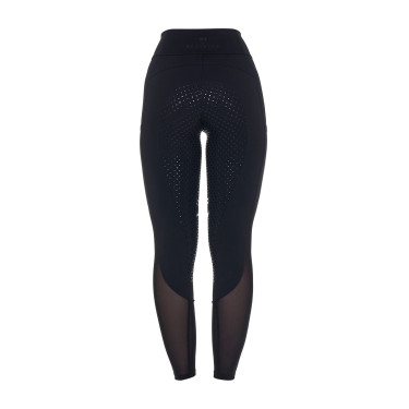 Legging Equestro femme full grip avec inserts perforés Noir Legging Equestro femme full grip avec inserts perforés Noir