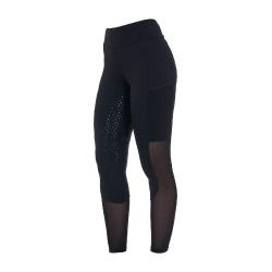 Legging Equestro femme full grip avec inserts perforés Noir Legging Equestro femme full grip avec inserts perforés Noir