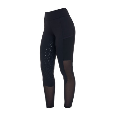 Legging Equestro femme full grip avec inserts perforés Noir Legging Equestro femme full grip avec inserts perforés Noir