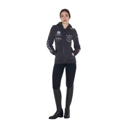Legging Equestro femme full grip avec inserts perforés Noir Legging Equestro femme full grip avec inserts perforés Noir