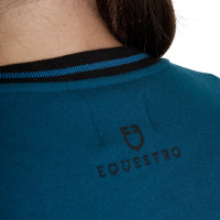 Dames sweatshirt EQ met ronde hals Bruin / antiek wit