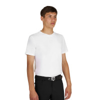 T-shirt d’entraînement Equestro homme en tissu technique micro-perforé Blanc T-shirt d’entraînement Equestro homme en tissu technique micro-perforé Blanc