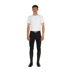 T-shirt d’entraînement Equestro homme en tissu technique micro-perforé Blanc T-shirt d’entraînement Equestro homme en tissu technique micro-perforé Blanc