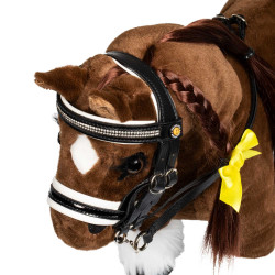 Bride pour cheval jouet Equestro avec rembourrage blanc Rock Sheet