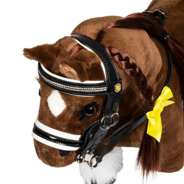 Bride pour cheval jouet Equestro avec rembourrage blanc Rock Sheet