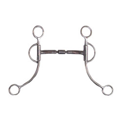 Mors Western Pool's inox avec demi-brisure branches longues