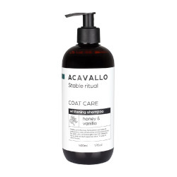 Shampoing Acavallo pour chevaux gris miel et vanille